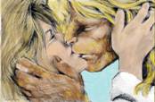 Chan artwork: Vincent and Catherine kiss